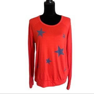 Anthropologie Sundry Red Star Pullover